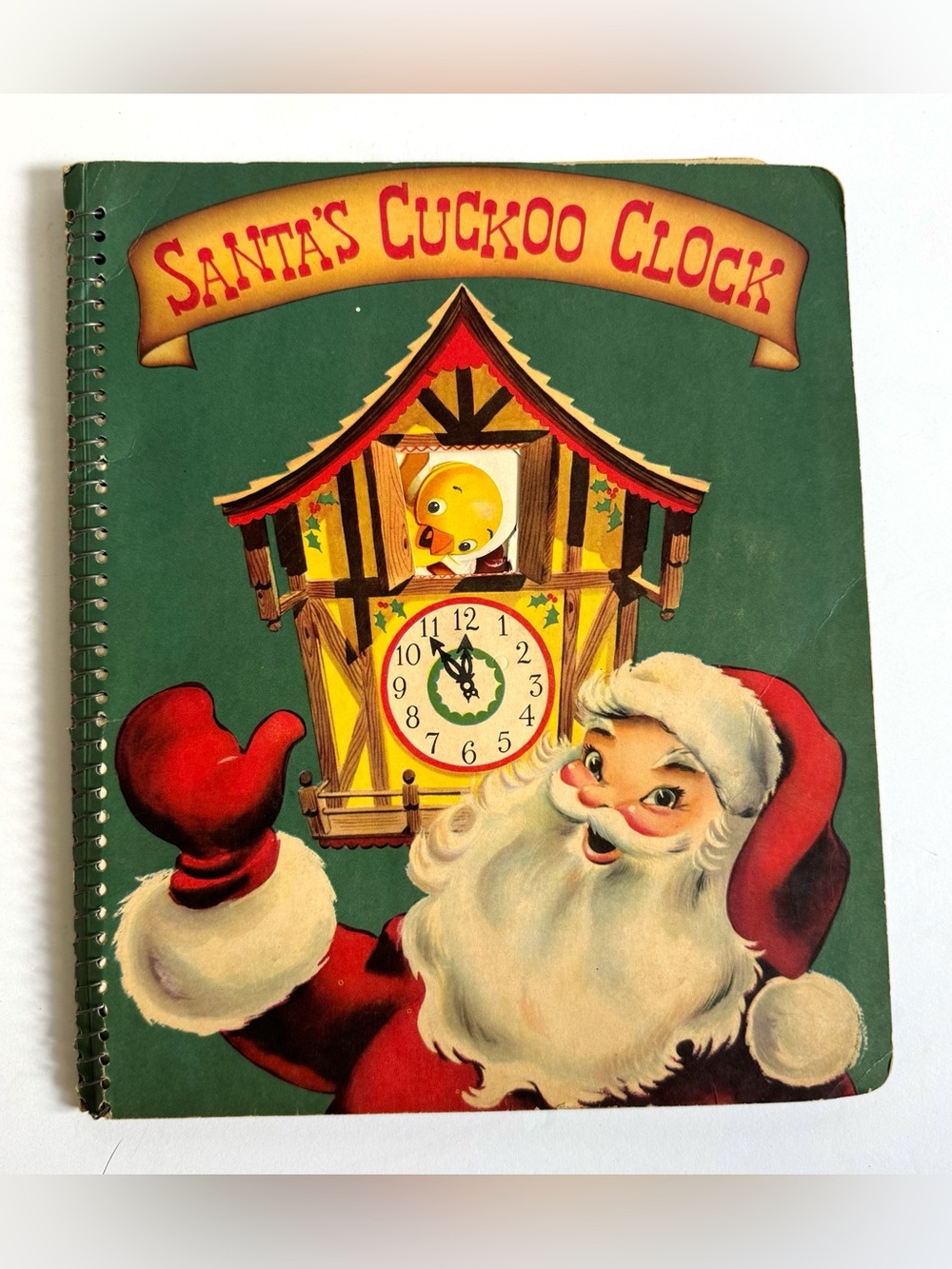 Vtg 1954 Santa’s Cuckoo Clock Pop Up Christmas Activity Book MCM Dorothy King